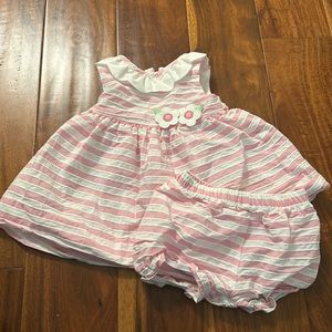 Florence Eiseman dress & bloomers, size 6 month, EUC
